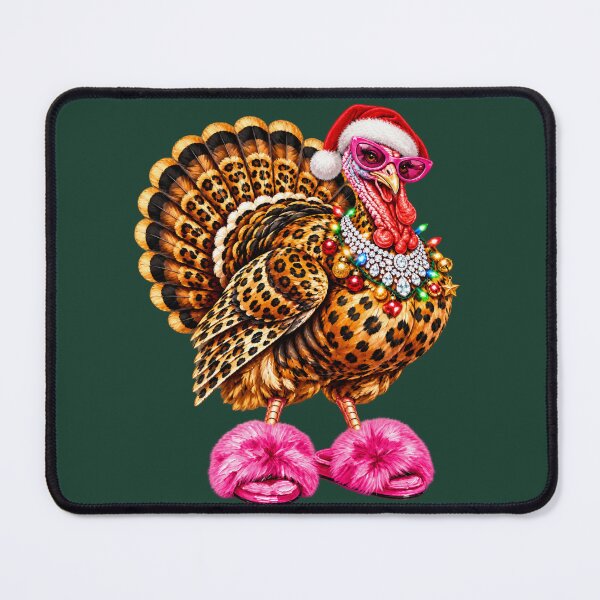 Item preview, Christmas Turkey Glam Leopard Sassy Holiday Farm Animal designed and sold by AmiGraph.