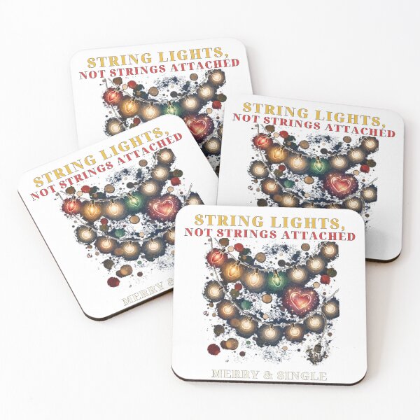 Item preview, String Lights Not Strings Attached — Funny Single Holiday Dating Shirt designed and sold by FitEnvy.