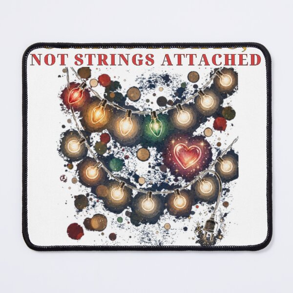 Item preview, String Lights Not Strings Attached — Funny Single Holiday Dating Shirt designed and sold by FitEnvy.