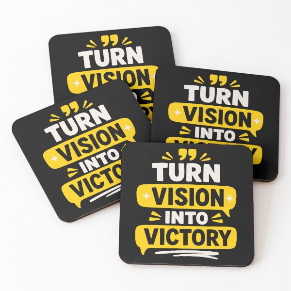 Item preview, Turn Vision Into Victory Motivational Success Typography T-Shirt designed and sold by rejowan-arts.