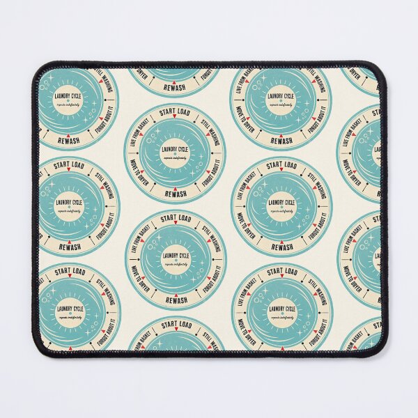Item preview, Laundry Cycle – Funny Retro Washing Machine Wall Clock designed and sold by astersgraphics.