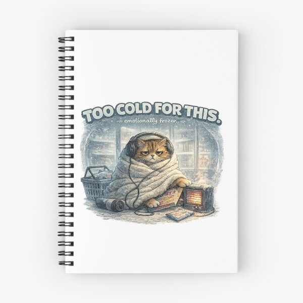 Item preview, Funny Too Cold For This Cat designed and sold by UvooArt.