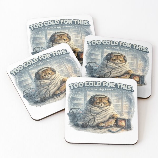 Item preview, Funny Too Cold For This Cat designed and sold by UvooArt.
