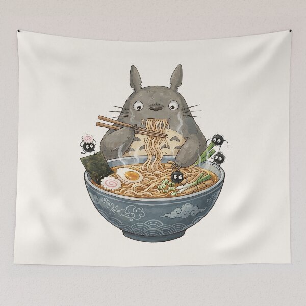 Item preview, Totoro's Midnight Ramen Bowl designed and sold by katekrystal.