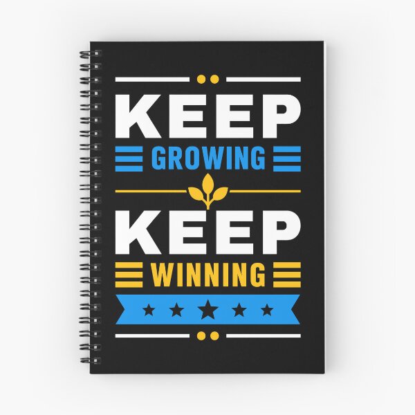 Item preview, Keep Growing Keep Winning Motivational Growth Mindset Typography T-Shirt designed and sold by rejowan-arts.
