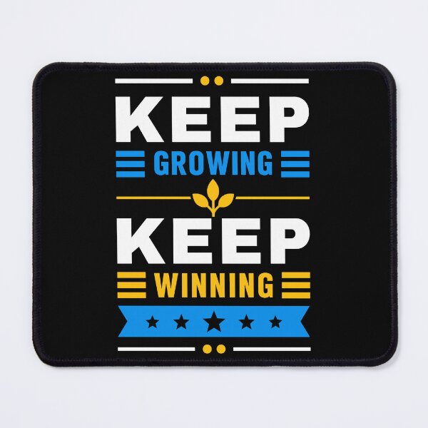 Item preview, Keep Growing Keep Winning Motivational Growth Mindset Typography T-Shirt designed and sold by rejowan-arts.