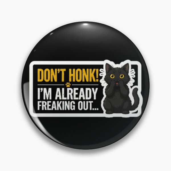 Item preview, Dont Honk Im Already Freaking Out Funny Scared Cat Bumper Sticker designed and sold by PoleksGraphics.