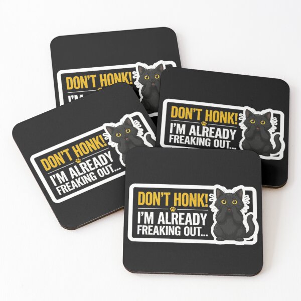 Item preview, Dont Honk Im Already Freaking Out Funny Scared Cat Bumper Sticker designed and sold by PoleksGraphics.