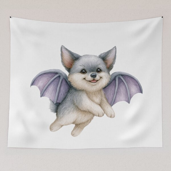 Item preview, Cute dog in a bat costume for Halloween designed and sold by olenapetol.