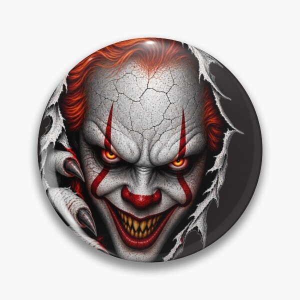 Item preview, Evil Scary Clown Ripped Torn Paper Graphic designed and sold by Azmatdesigner.