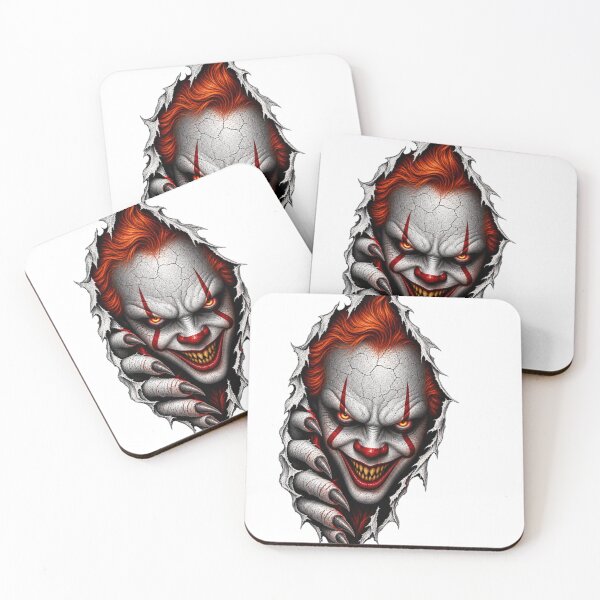 Item preview, Evil Scary Clown Ripped Torn Paper Graphic designed and sold by Azmatdesigner.