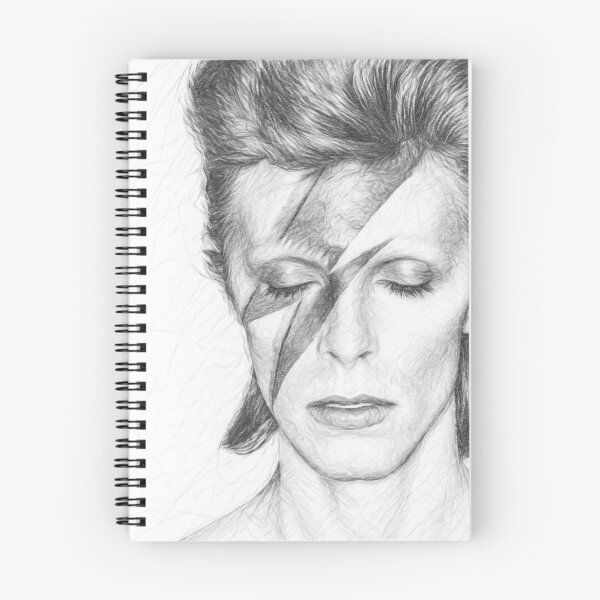 Item preview, Iconic Lightning Bolt Starman Pencil Sketch Fine Art Print designed and sold by Leon Woods Pencil Art.