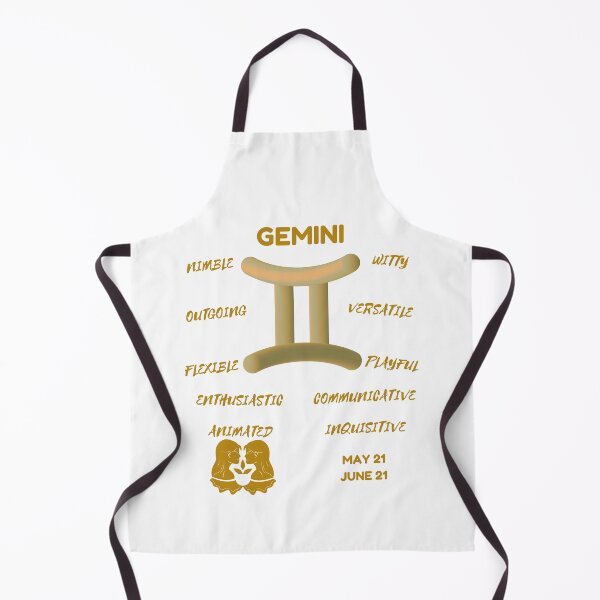 Item preview, Gemini Zodiac Sign Astrology Symbol Horoscope - Metallic Gold & White designed and sold by ZODIARA.
