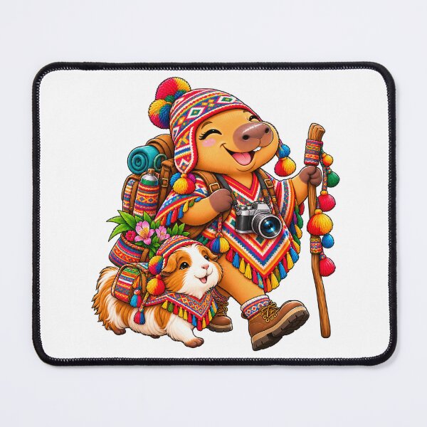 Item preview, Cute Peru Capybara & Guinea Pig – Colorful Andean Travel Adventure designed and sold by CapybaraTravels.