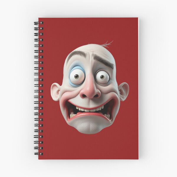 Item preview, Funny Panicked Guy Expression – Crazy 3D Cartoon Face designed and sold by charmaroundyou.