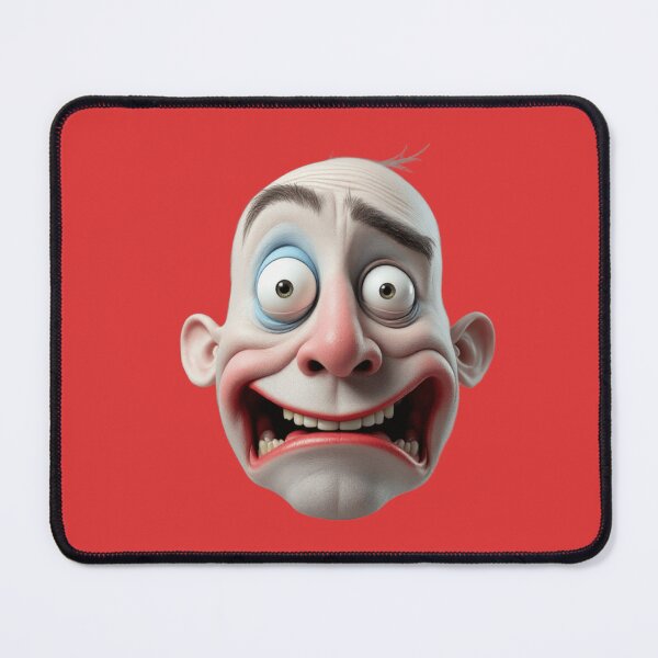 Item preview, Funny Panicked Guy Expression – Crazy 3D Cartoon Face designed and sold by charmaroundyou.