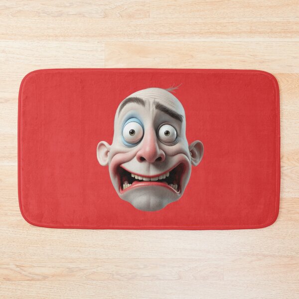 Item preview, Funny Panicked Guy Expression – Crazy 3D Cartoon Face designed and sold by charmaroundyou.
