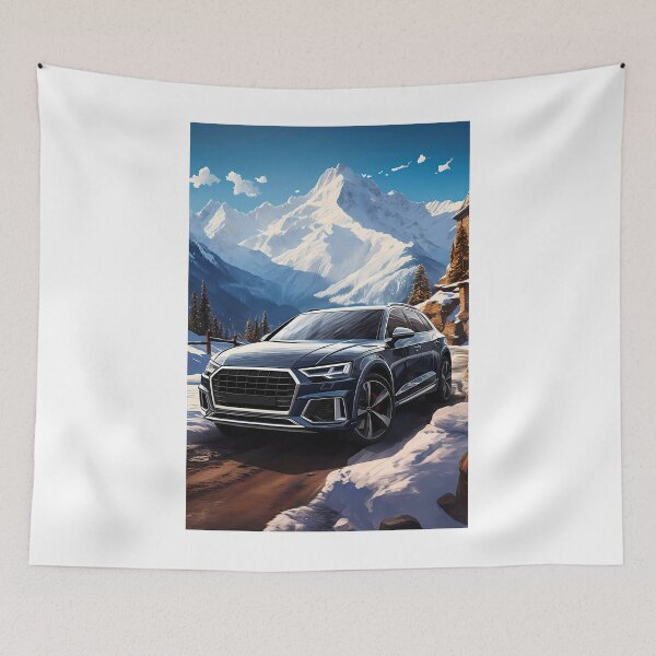 Item preview, Dark Luxury SUV in Snowy Alpine Mountains designed and sold by RevUpDesign.