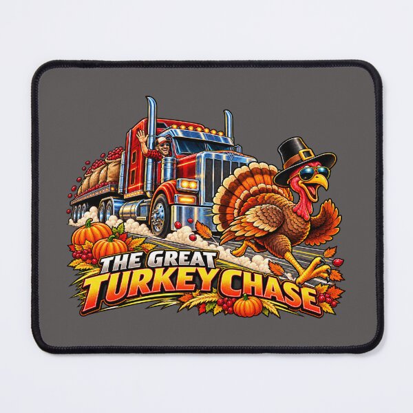 Item preview, The Great Turkey Chase - Thanksgiving Red Semi Truck designed and sold by NomadForge.