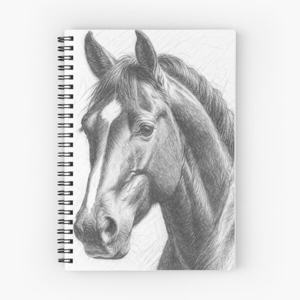 Item preview, Majestic Horse Head Black and White Pencil Sketch Fine Art Print designed and sold by Leon Woods Pencil Art.