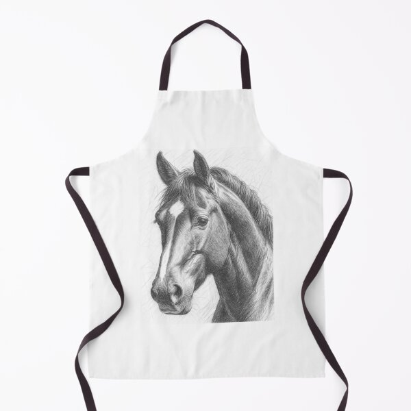 Item preview, Majestic Horse Head Black and White Pencil Sketch Fine Art Print designed and sold by Leon Woods Pencil Art.