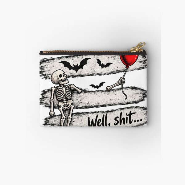 Item preview, Well, Shit... – Funny Skeleton Halloween Balloon Design designed and sold by CreativeNest Prints.
