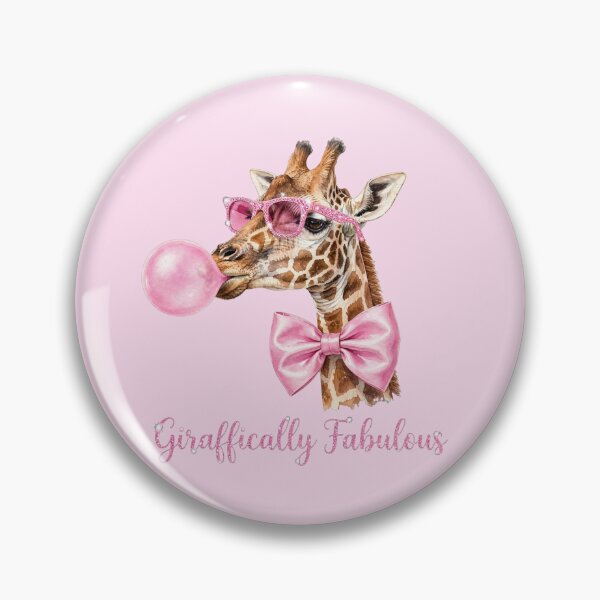 Item preview, Giraffically Fabulous Cute Giraffe with Pink Sunglasses and Bubble Gum designed and sold by Vibe-Vary.