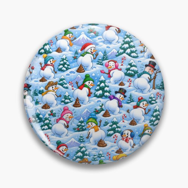 Item preview, Funny Pooping Snowmen Christmas Pattern designed and sold by Willyboy16.