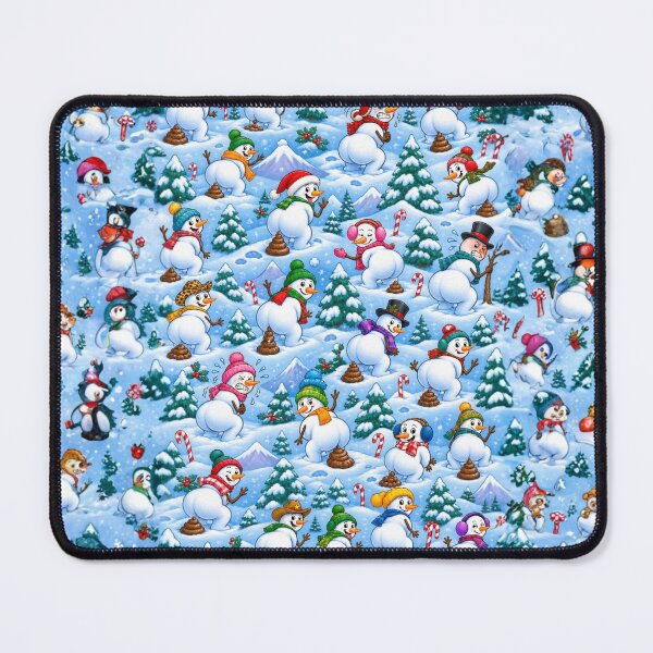 Item preview, Funny Pooping Snowmen Christmas Pattern designed and sold by Willyboy16.