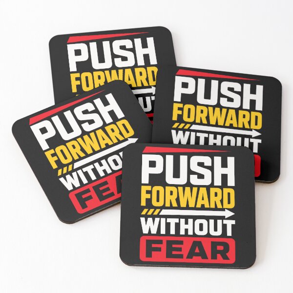 Item preview, Push Forward Without Fear Motivational Courage Typography T-Shirt designed and sold by rejowan-arts.