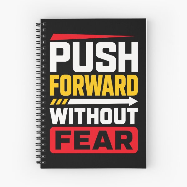 Item preview, Push Forward Without Fear Motivational Courage Typography T-Shirt designed and sold by rejowan-arts.