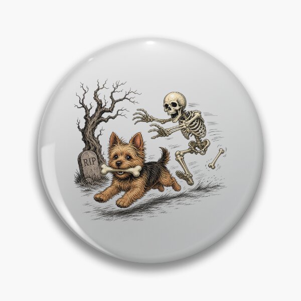 Item preview,  A fleeing dog and a skeleton. designed and sold by MagelliShop.