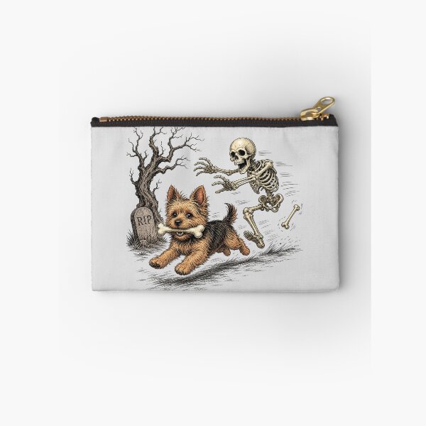 Item preview,  A fleeing dog and a skeleton. designed and sold by MagelliShop.