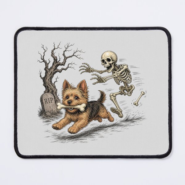 Item preview, A fleeing dog and a skeleton. designed and sold by MagelliShop.