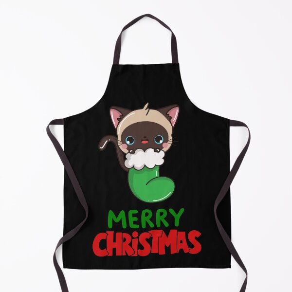 Item preview, Cute Siamese Cat Merry Christmas Holiday Art designed and sold by stormk10.