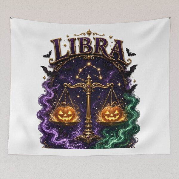 Item preview, Libra Halloween Balance The Night designed and sold by Zodiac Celestial Art.