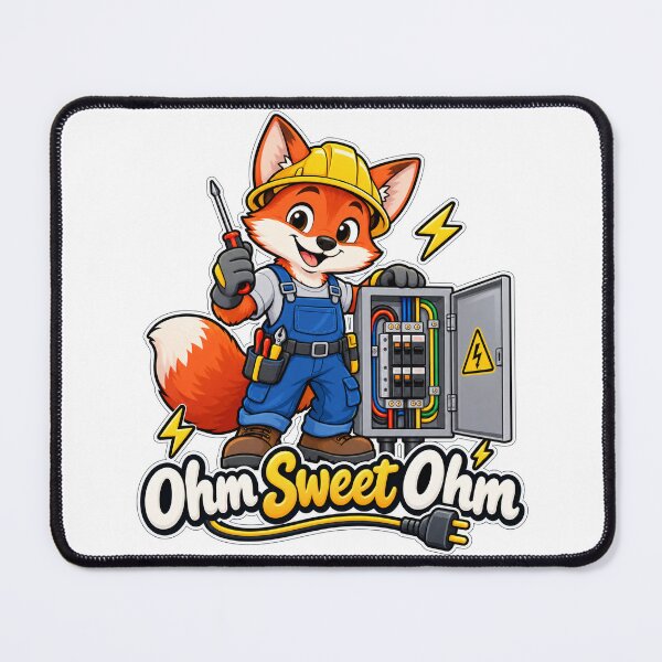 Item preview, Funny Fox Electrician – Ohm Sweet Ohm Electrician Gift designed and sold by Isliath.