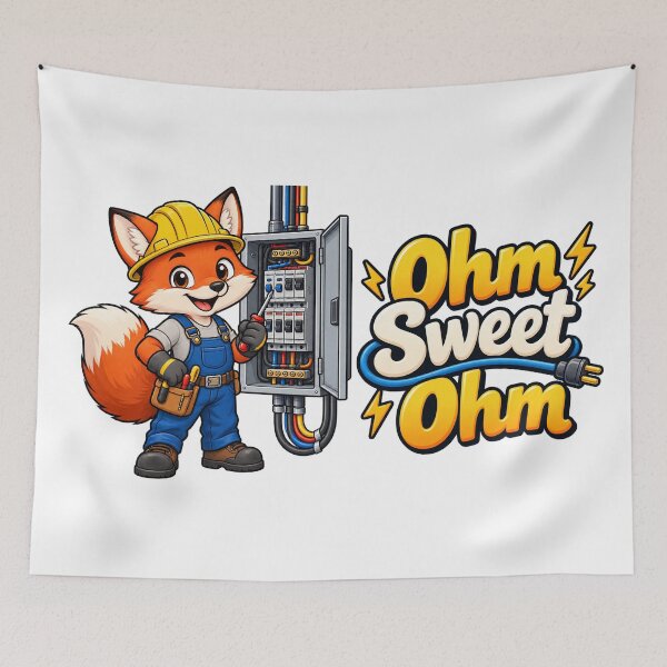 Item preview, Funny Fox Electrician – Ohm Sweet Ohm Electrician Gift designed and sold by Isliath.
