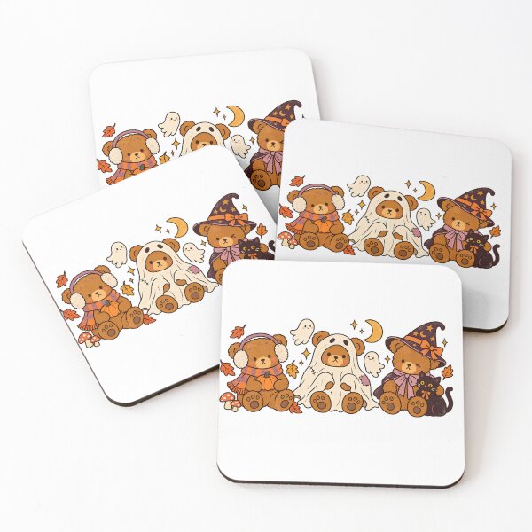 Item preview, Cute Fall Halloween Bears Ghosts Graphic Tee designed and sold by DesignArtist.ia.