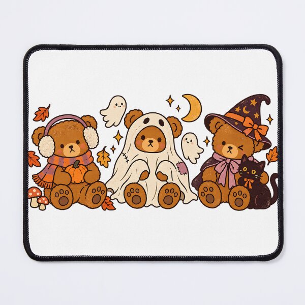 Item preview, Cute Fall Halloween Bears Ghosts Graphic Tee designed and sold by DesignArtist.ia.