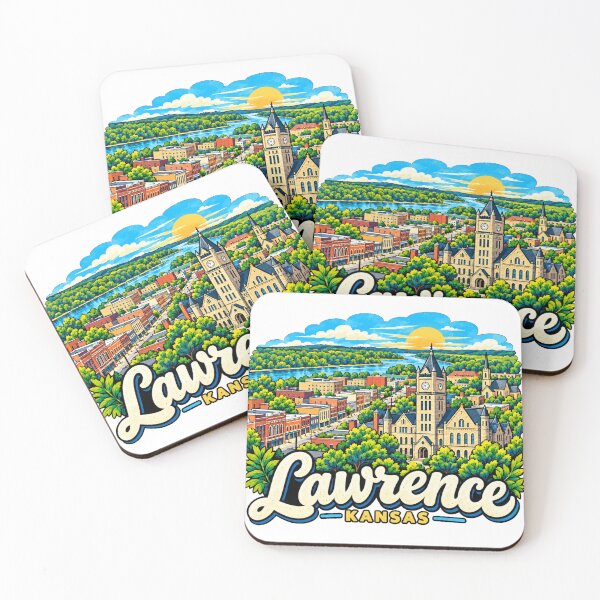Item preview, Hand Drawn Lawrence Kansas Travel Souvenir Landmark Gift designed and sold by MichaeIRellov.