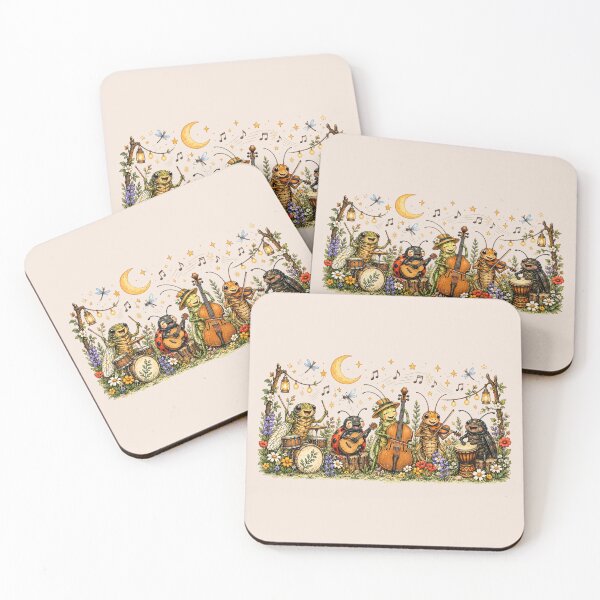 Item preview, Whimsical Insect Band, Bug Orchestra, Cottagecore Nature, Watercolor Music, Insect Lover Gift designed and sold by Cchotlan.