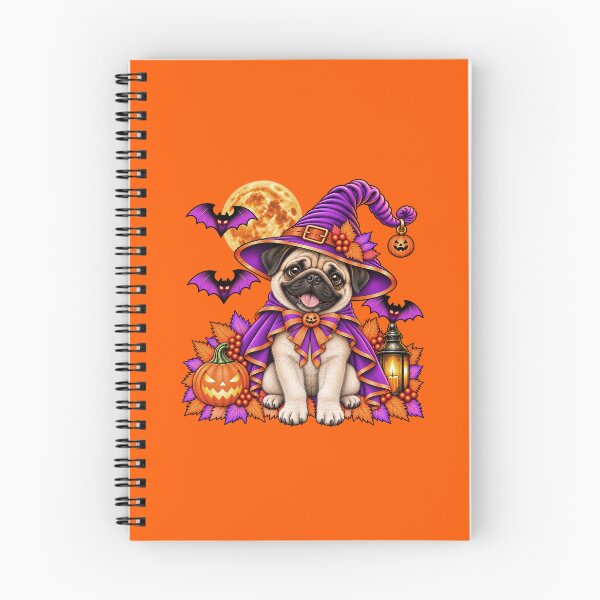 Item preview, Pug Halloween Witch Costume & Spooky Pumpkin designed and sold by PixelsPaws.