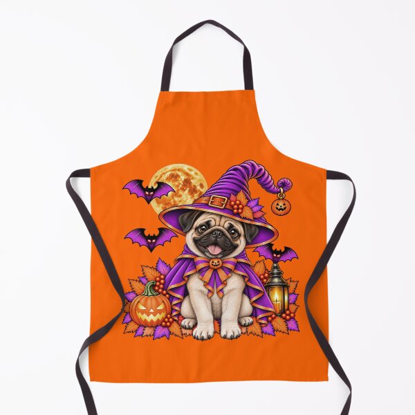 Item preview, Pug Halloween Witch Costume & Spooky Pumpkin designed and sold by PixelsPaws.