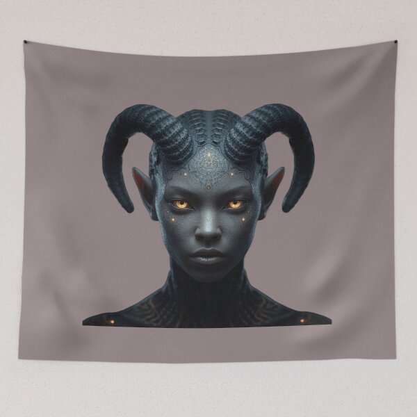 Item preview, Dark Succubus Demon Queen – Gothic Fantasy Horned Art designed and sold by charmaroundyou.