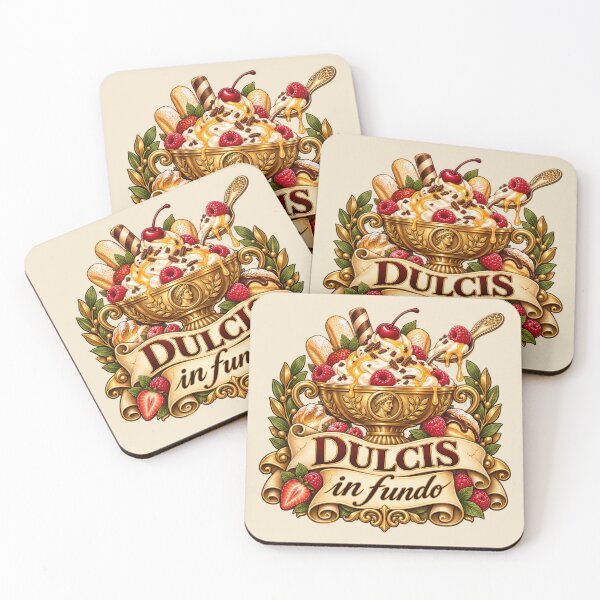 Item preview, Dulcis in Fundo – Latin Dessert Quote Sweet Tooth Classical Design designed and sold by MetaModel Editions.