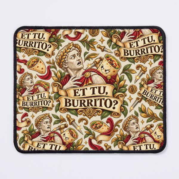 Item preview, Et Tu Burrito? Funny Latin Food Pun – Roman Caesar Burrito Humor designed and sold by MetaModel Editions.