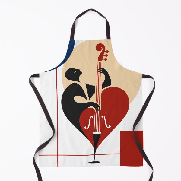 Item preview, Double Bass Art Print, Jazz Bass Player Print, Upright Bass Art, Musician Gift, Mid Century Modern Music Decor, Jazz Lover Gift designed and sold by Studio pod Burom.