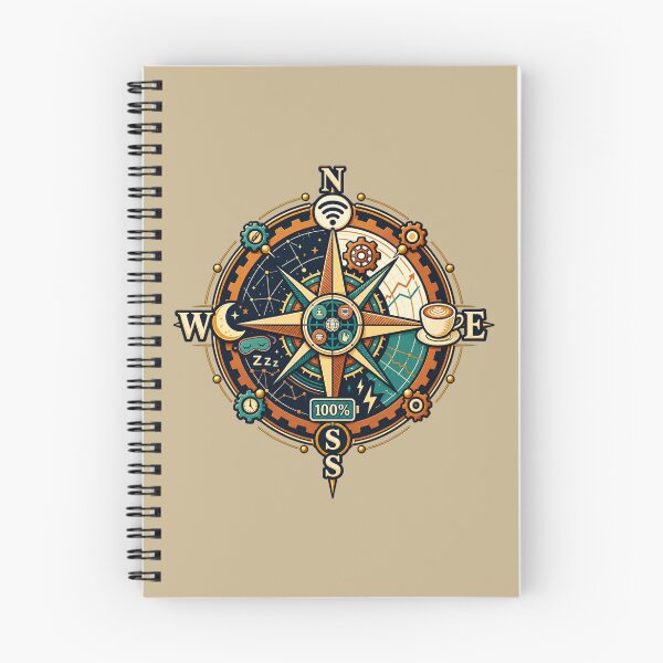 Item preview, Modern Life Compass | Funny WiFi Coffee Sleep & Charging Graphic designed and sold by IRYNASHOP.