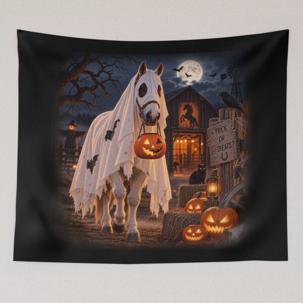 Item preview, Ghost Horse – Western Halloween Trick or Treat designed and sold by Quarterhorses.